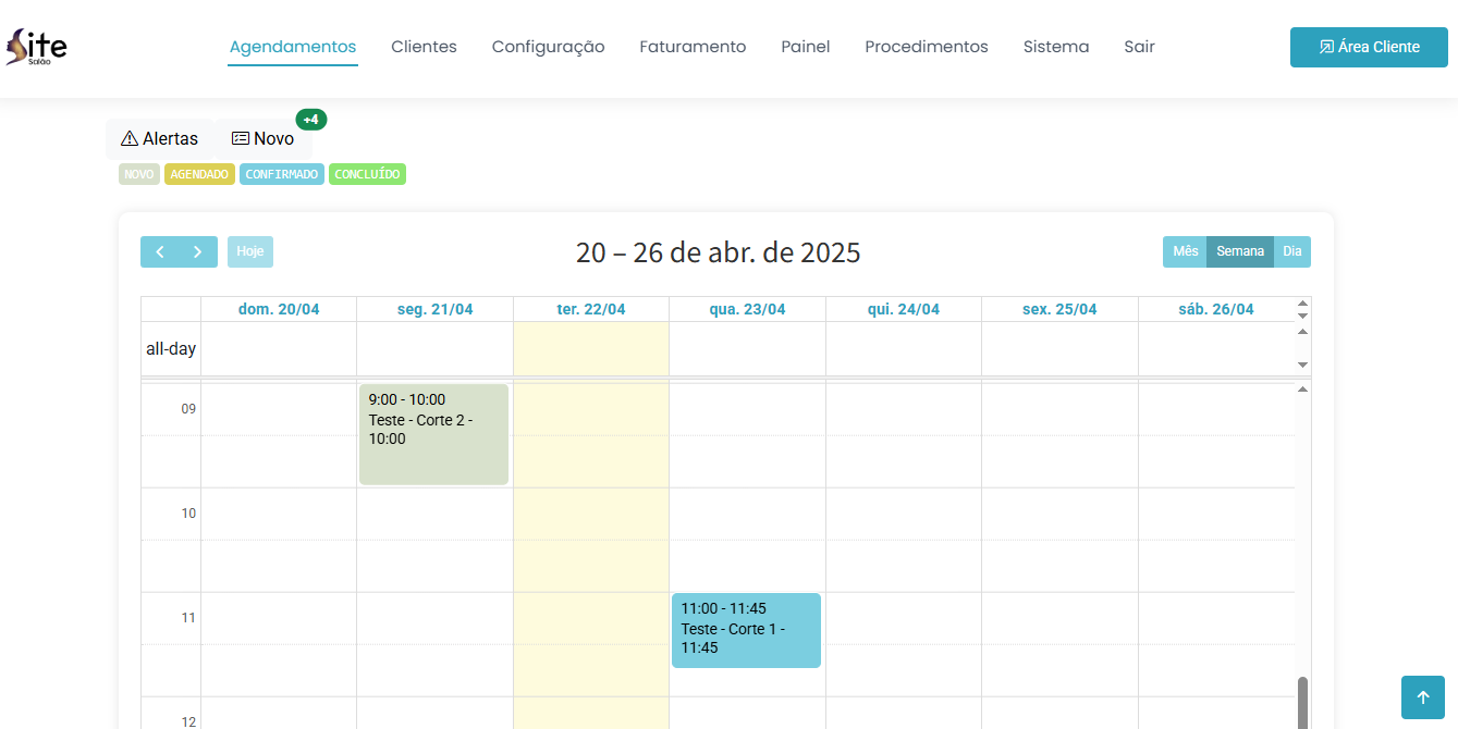 Site Salão agenda online imagem 4